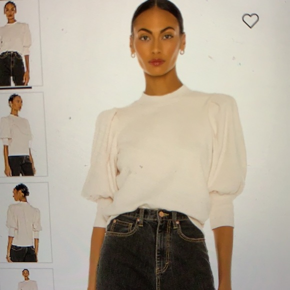 Nation LTD Mandi Puff Sleeve Sweatshirt in Antique S - Picture 1 of 10